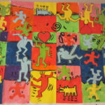 A la manière de Keith Haring. Fresque collective des élèves de GS/CP.